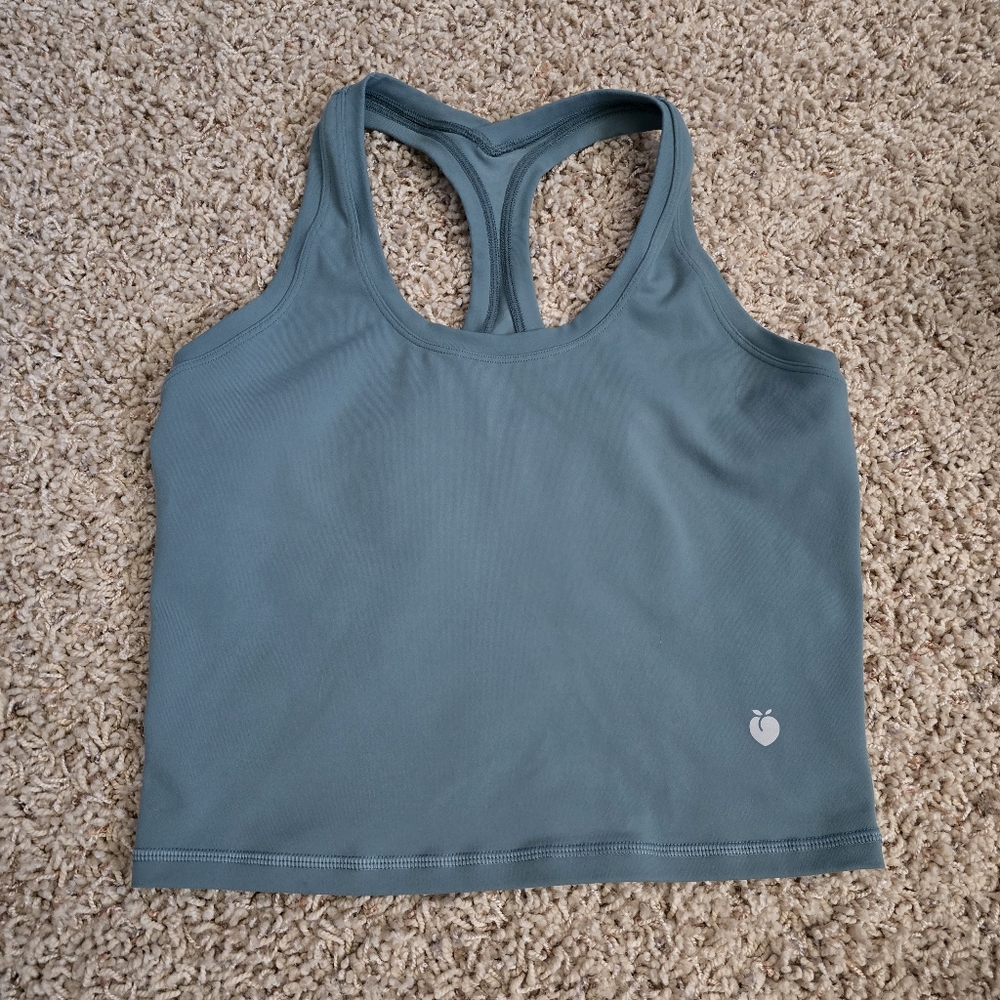 Women's Flexliving Racerback Athletic Blue Gray Top - s/m